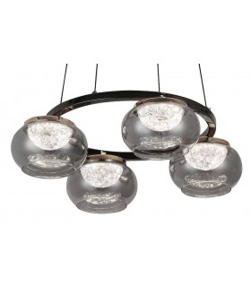 Lámpara de techo Realizada en metal y cristal led integrado mdmhogar