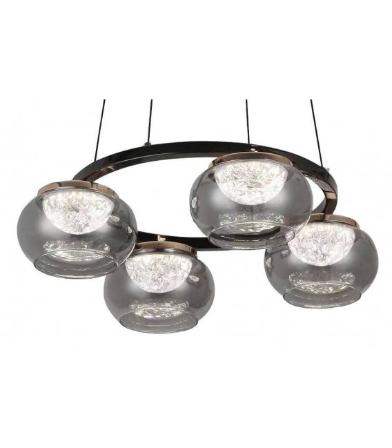 Lámpara de techo Realizada en metal y cristal led integrado mdmhogar