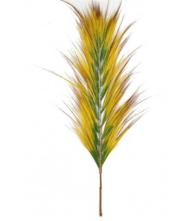 Rama decorativa bambú natural fibra teñida en color amarillo y verde mdmhogar