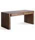 Mesa escritorio grande madera maciza de mango color nogal mdmhogar