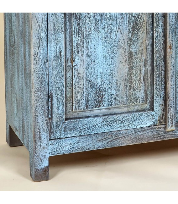 VITRINA 90 X 40 X 150 GINIA MADERA AZUL