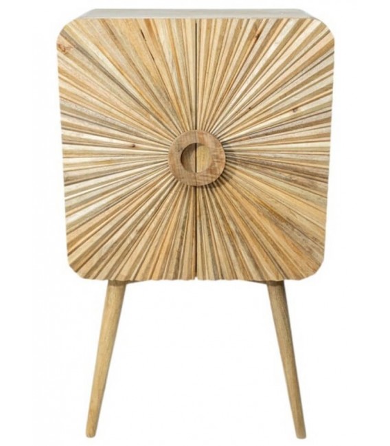 Armario bajo con 2 puertas madera de mango natural mdmhogar