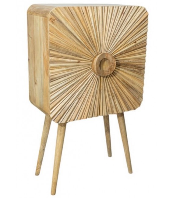 Armario bajo con 2 puertas madera de mango natural mdmhogar