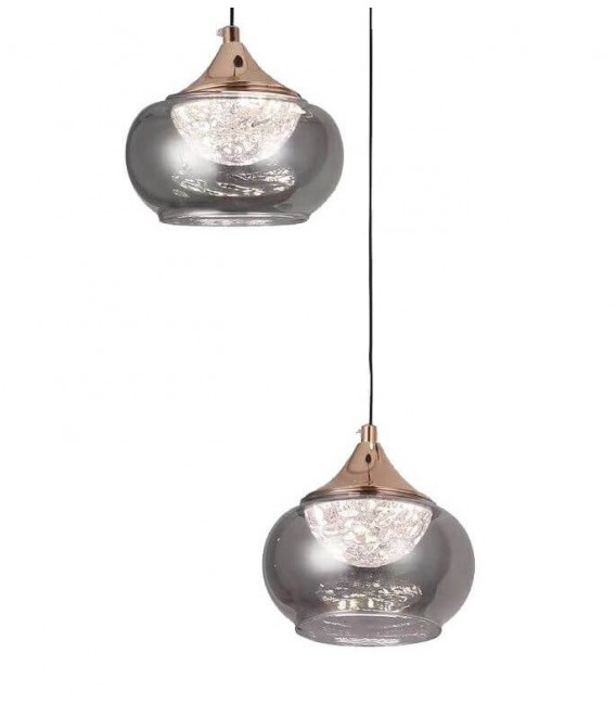 Lámpara de techo diseño muy original y moderno cristal fumé mdmhogar