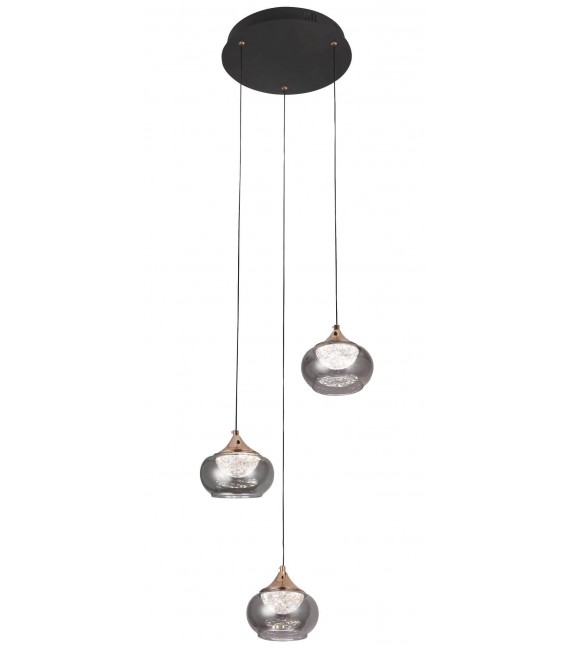 Lámpara de techo diseño muy original y moderno cristal fumé mdmhogar