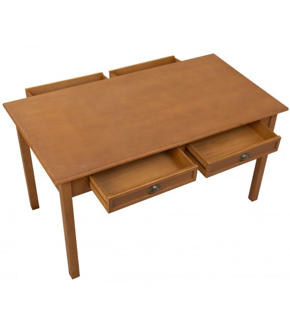 Mesa de comedor rectangular madera color cerezo mdmhogar