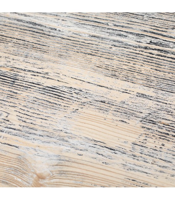 Cómoda grande madera maciza de pino natural decapada en azul mdmhogar