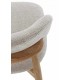 Silla de comedor cómoda roble natural chenilla beige mdmhogar