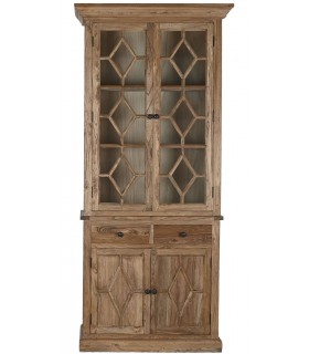 Vitrina madera de olmo reciclada acabada natural patinada mdmhogar