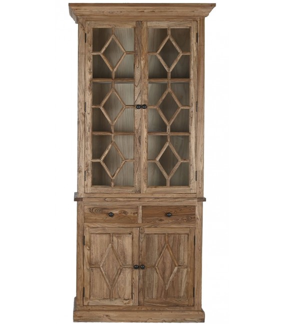 Vitrina madera de olmo reciclada acabada natural patinada mdmhogar