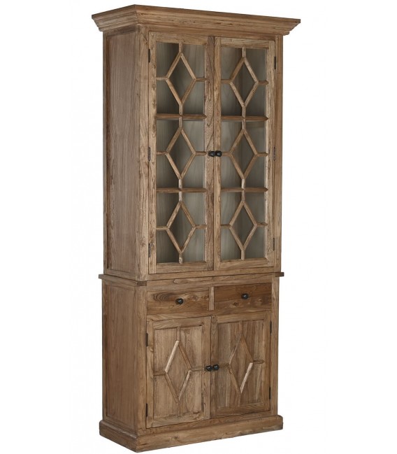 Vitrina madera de olmo reciclada acabada natural patinada mdmhogar