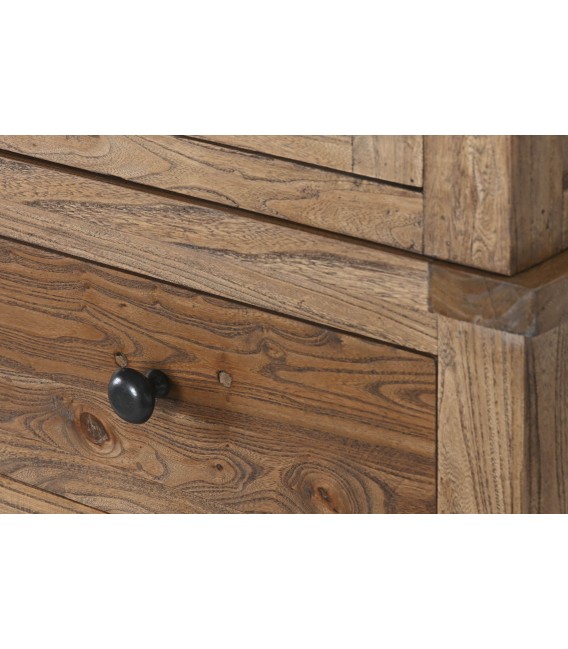 Vitrina madera de olmo reciclada acabada natural patinada mdmhogar