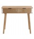 Consola de entrada madera natural con laca blanca mdmhogar