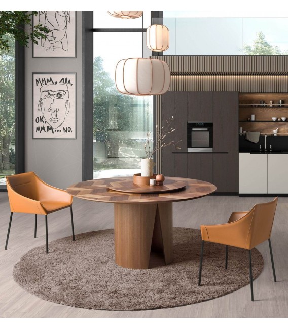 Mesa comedor redonda grande de diseño moderno mdmhogar