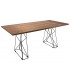 Mesa comedor rectangular grande de diseño industrial mdmhogar