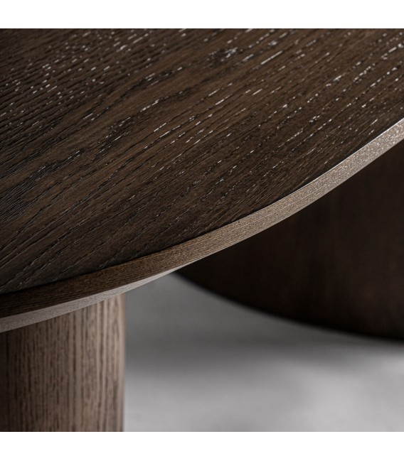 Mesa de comedor ovalada muy grande roble tostado mdmhogar