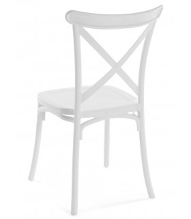 Silla de polipropileno apilable color blanco cómoda mdmhogar