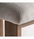 Silla de comedor cómoda fresno natural tela chenilla blanco roto mdmhogar