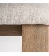 Silla de comedor cómoda fresno natural tela chenilla blanco roto mdmhogar