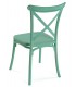 Silla de polipropileno apilable color verde muy cómoda mdmhogar