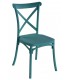 Silla de polipropileno apilable de diseño clásico en color azul mdmhogar