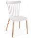 Silla comoda madera natural polipropileno blanco mdmhogar