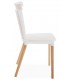 Silla comoda madera natural polipropileno blanco mdmhogar