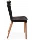 Silla comoda madera natural polipropileno negro mdmhogar