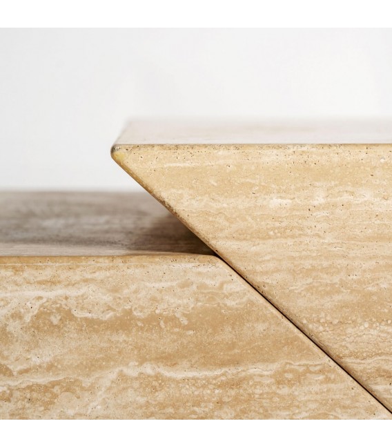 Mueble de televisión muy grande 2 alturas travertino mdmhogar