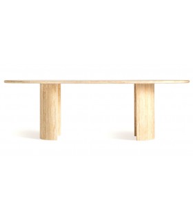 Mesa de comedor muy grande travertino  mdmhogar