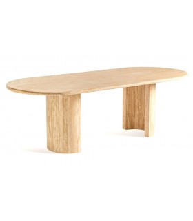 Mesa de comedor muy grande travertino  mdmhogar