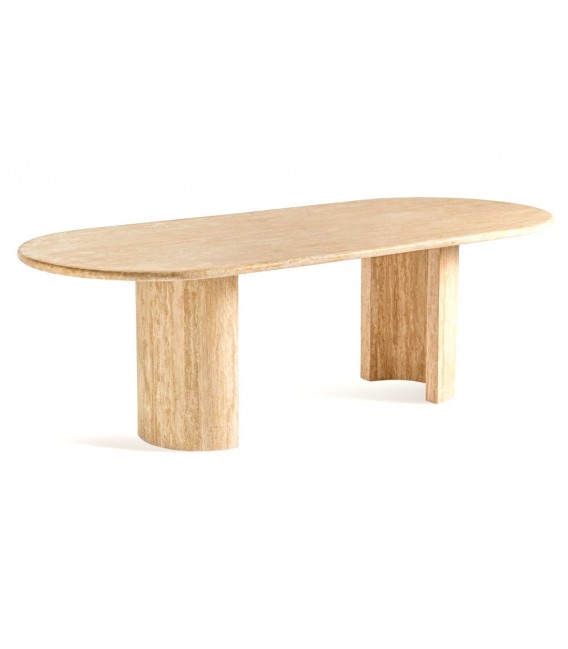 Mesa de comedor muy grande travertino  mdmhogar