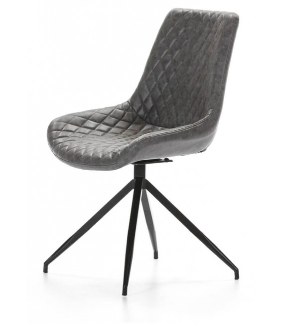 Silla giratoria muy cómoda gris mdmhogar