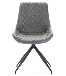 Silla giratoria muy cómoda gris mdmhogar