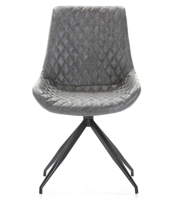 Silla giratoria muy cómoda gris mdmhogar