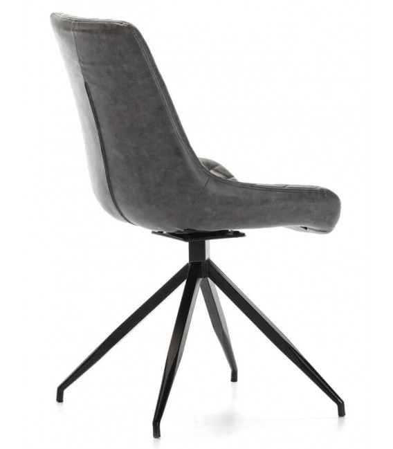 Silla giratoria muy cómoda gris mdmhogar