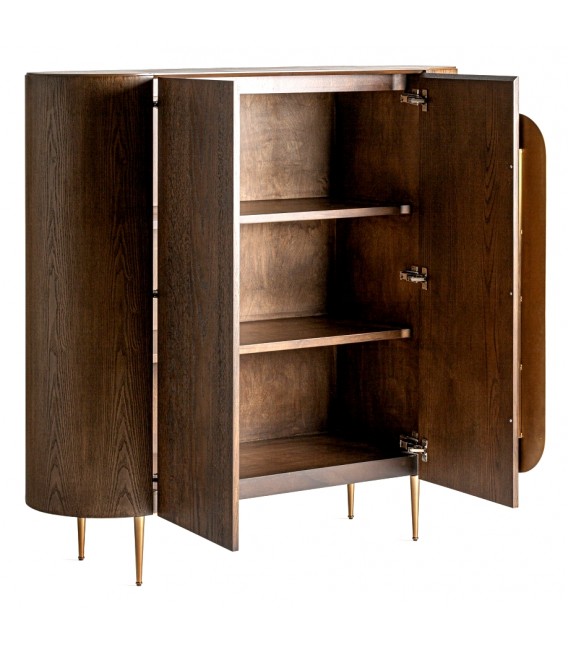 Armario alacena bajo madera de roble tostado  mdmhogar