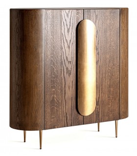 Armario alacena bajo madera de roble tostado  mdmhogar