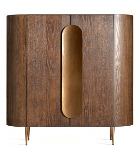 Armario alacena bajo madera de roble tostado  mdmhogar