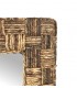 Espejo rectangular madera de caoba y ratán natural trenzado mdmhogar