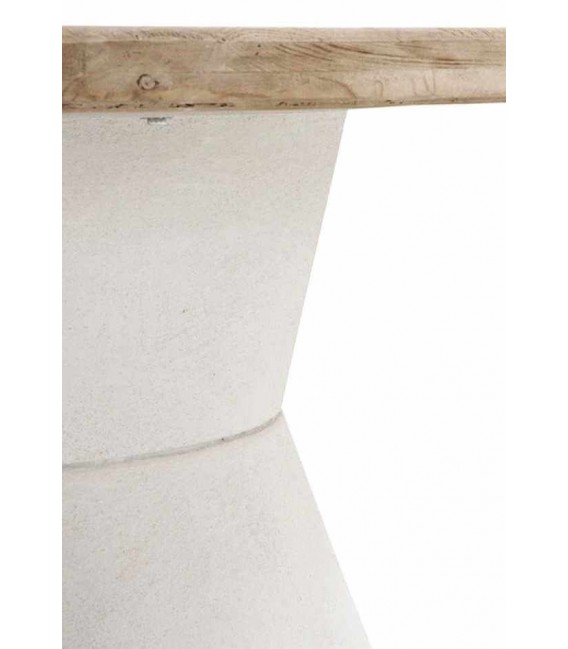 Mesa de comedor redonda pequeña estilo ibicenco mdmhogar