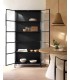 Vitrina de estilo industrial metal negro mdmhogar