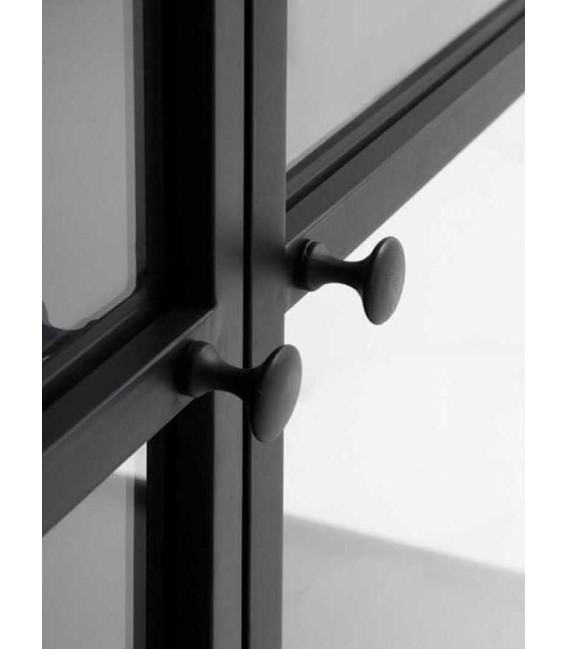 Vitrina de estilo industrial metal negro mdmhogar