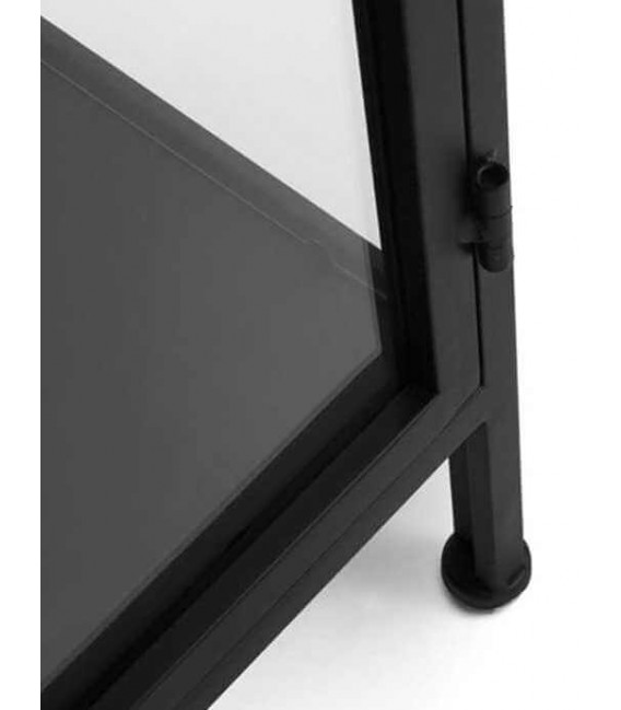 Vitrina de estilo industrial metal negro mdmhogar