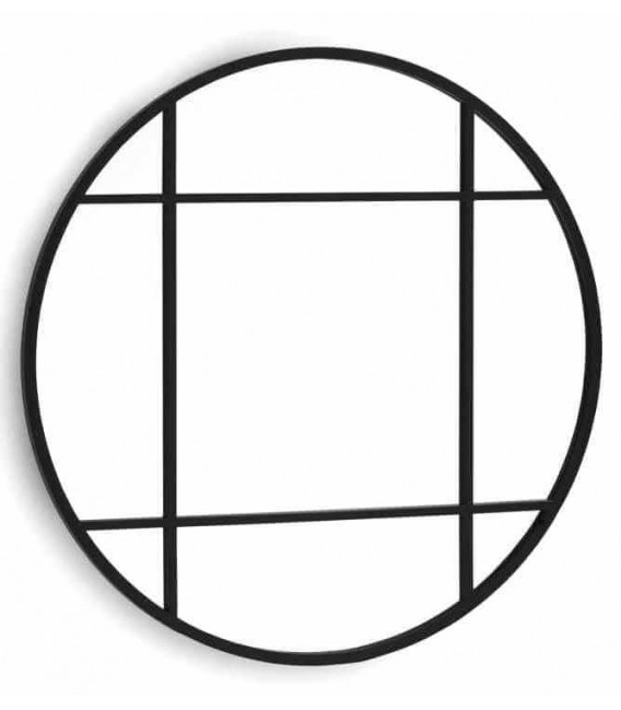 Espejo redondo de pared mediano de estilo industrial