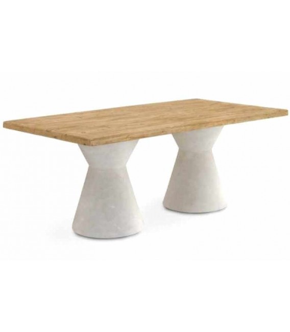 Mesa de comedor rectangular grande estilo ibicenco mdmhogar