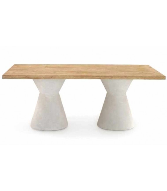 Mesa de comedor rectangular grande estilo ibicenco mdmhogar