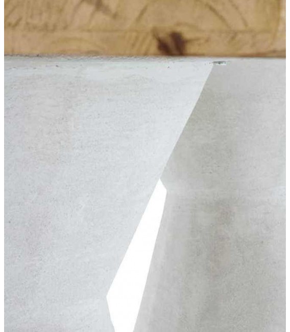 MESA DE COMEDOR RECTANGULAR 200 X 100 X 76 ZENCA POLIRESINA EFECTO YESO Y MADERA