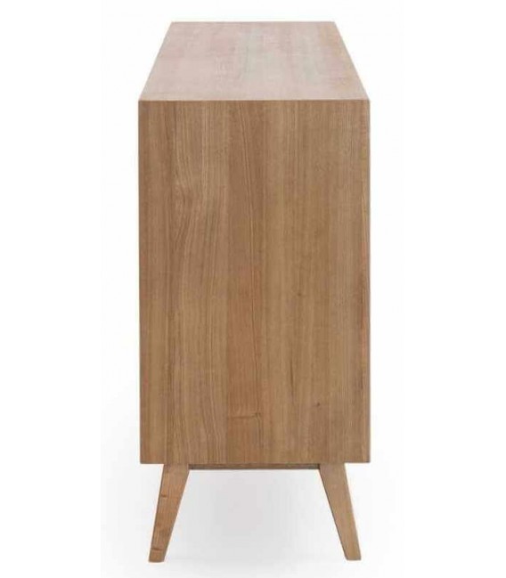 Aparador 4 puertas madera de fresno natural metal negro mdmhogar