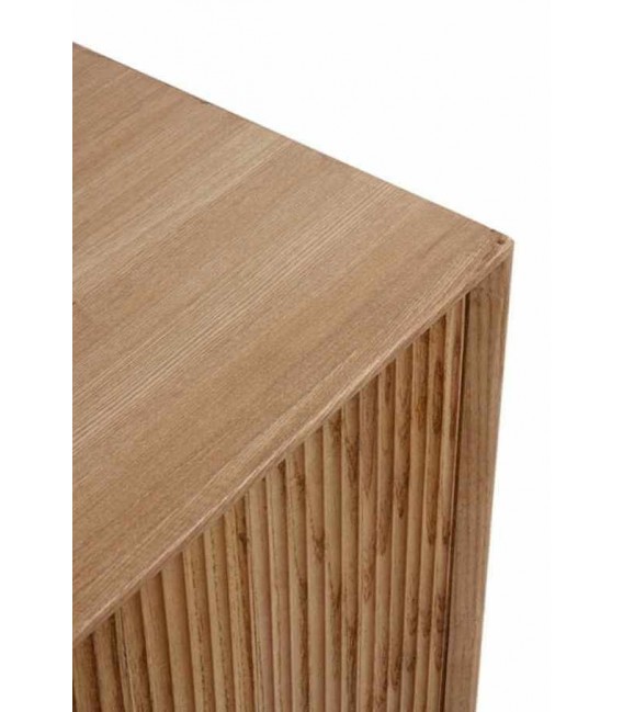 Aparador 4 puertas madera de fresno natural metal negro mdmhogar